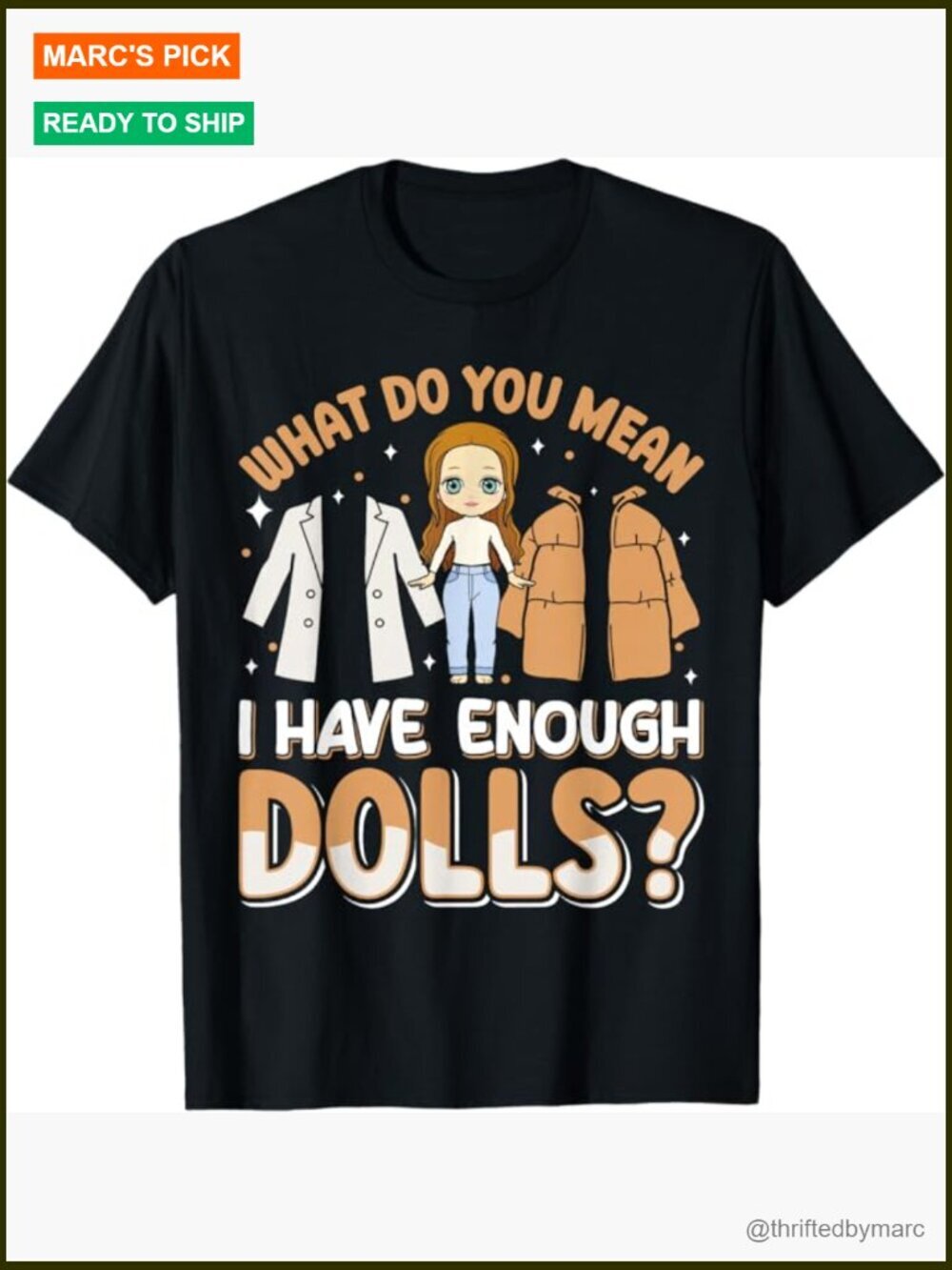 Collectible Doll Lover Vintage Porcelain Doll Enthusiast Tee